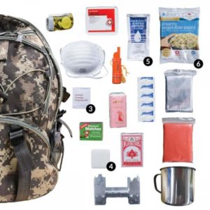 Camo Survival Kit Backpack For One Person