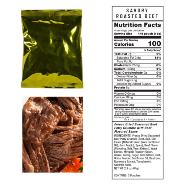 Savory Roasted Beef nutrition facts
