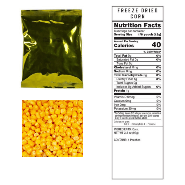 Freeze Dried Corn Nutrition Facts